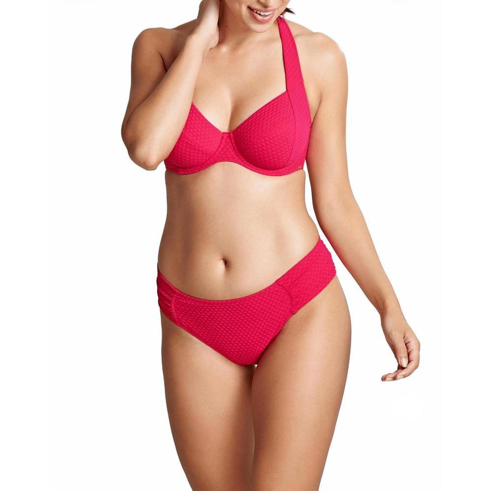 NEW PANACHE echo halter balconnet bikini top & echo gather pant in hot pink
